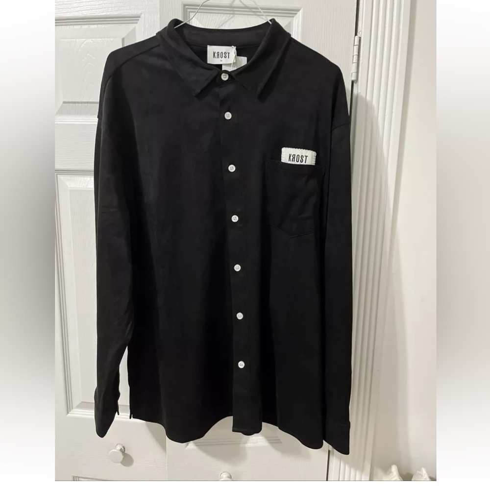 Men’s Krost Black Buttoned Down Shirt XL